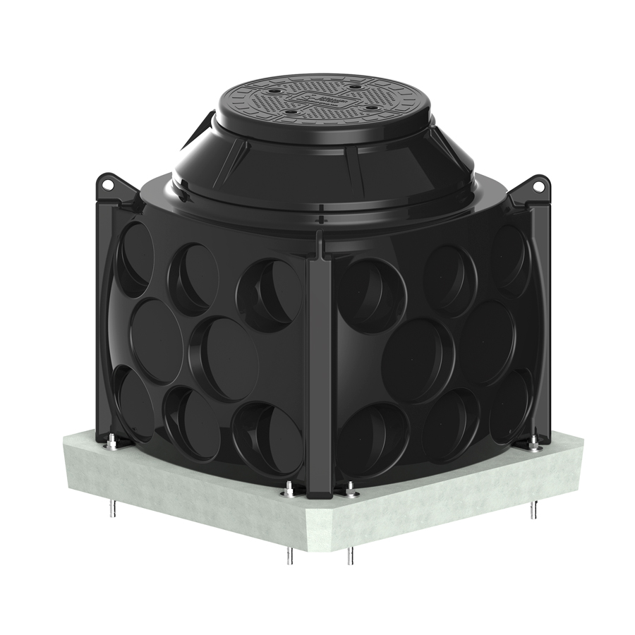 Колодец Ruwel КН 1000 H900 с крышкой D 560 мм, с кабельными стойками