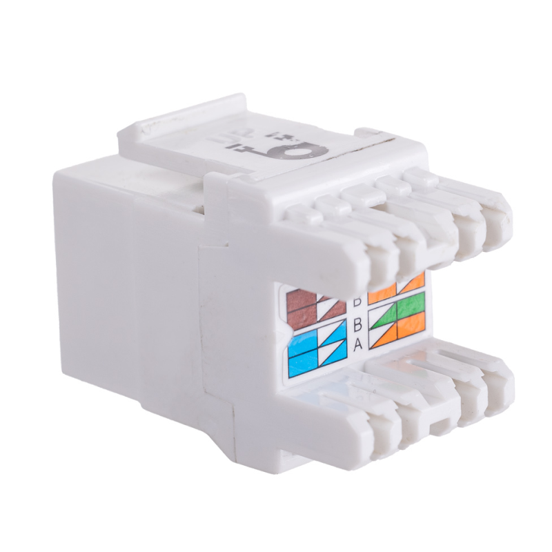 Модуль Maxicord Keystone Jack кат.5е UTP 110 IDC 180 градусов, белый