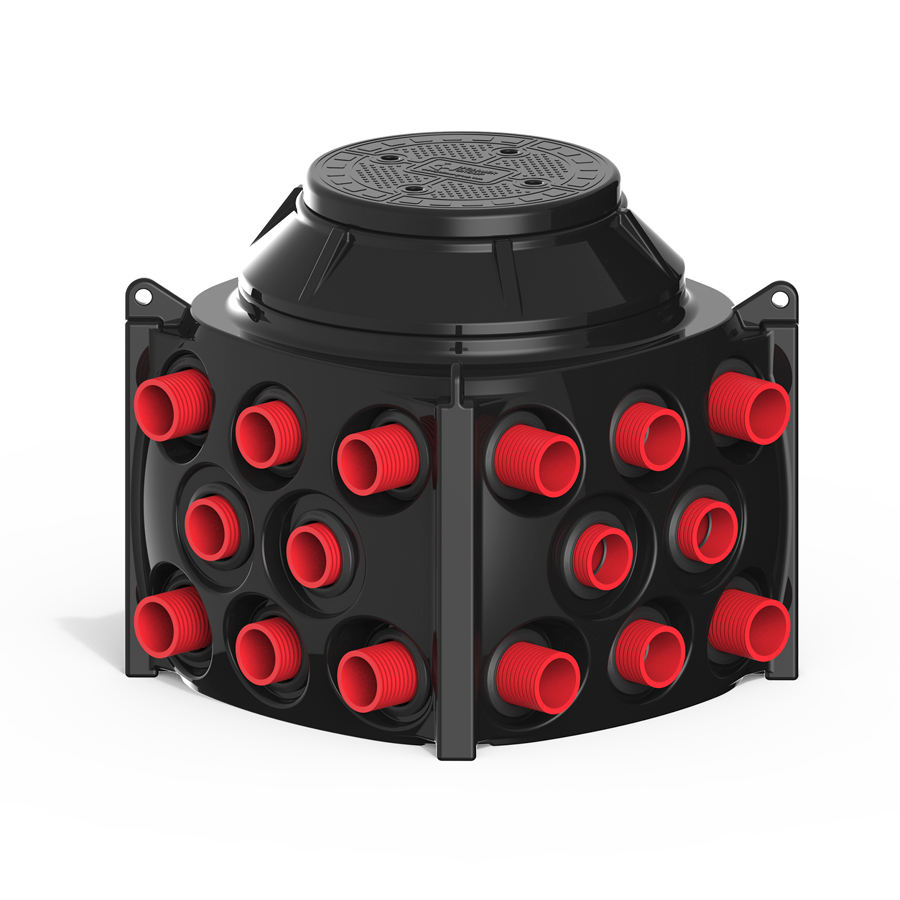 Колодец Ruwel КН 1000 H900 с крышкой D 560 мм, с кабельными стойками
