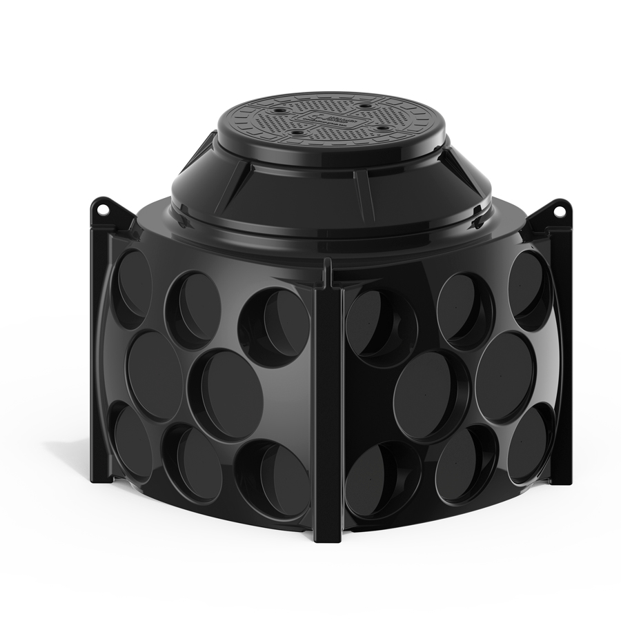 Колодец Ruwel КН 1000 H900 с крышкой D 560 мм, с кабельными стойками
